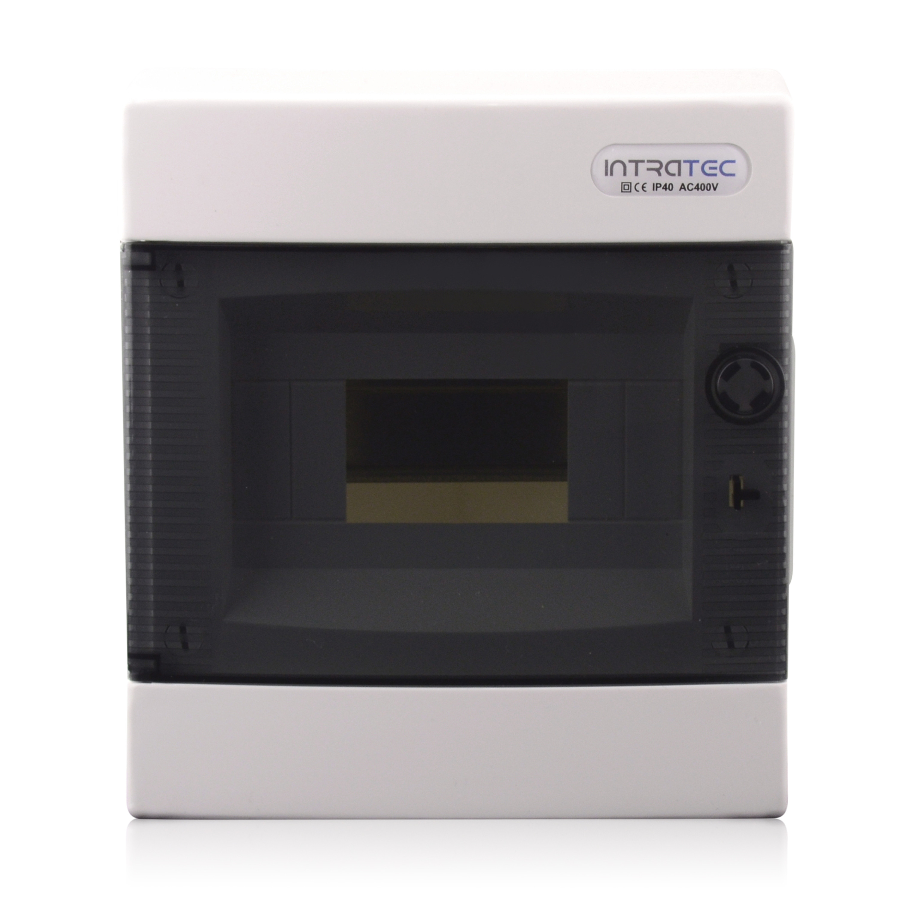 Sicherungskasten Aufputz 1-reihig 8TE IP40 transparente Tür