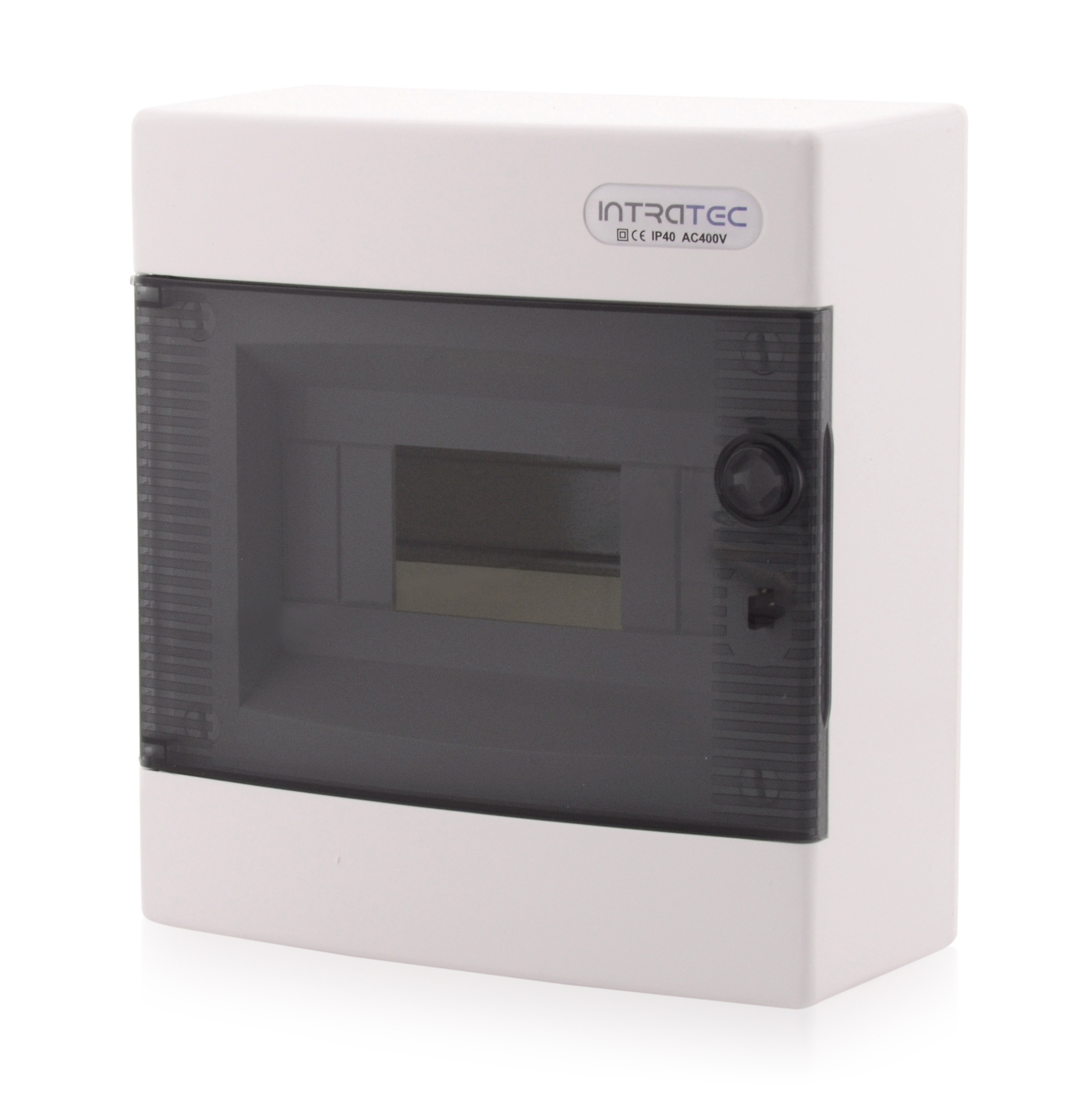 Sicherungskasten Aufputz 1-reihig 8TE IP40 transparente Tür