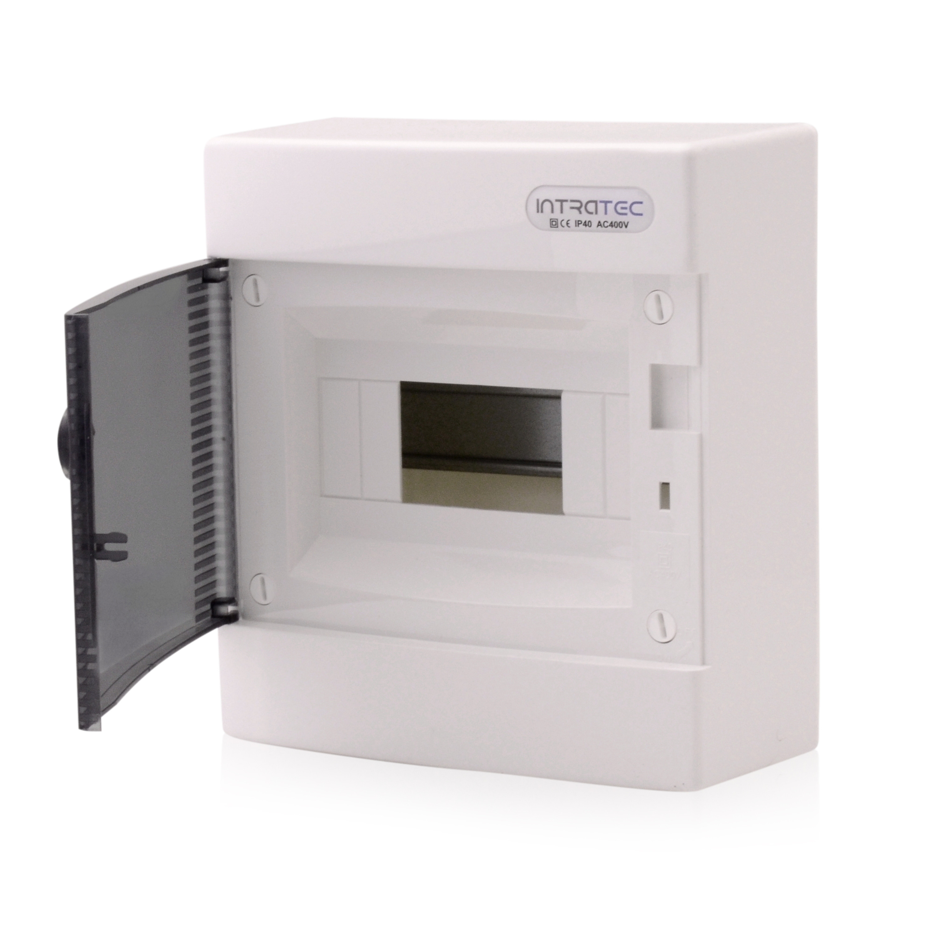 Sicherungskasten Aufputz 1-reihig 8TE IP40 transparente Tür